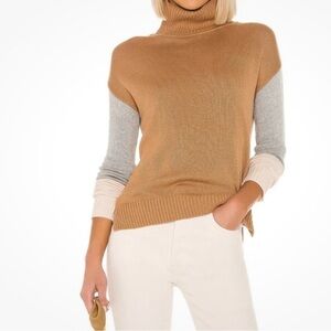 Tularosa Women’s NWT Edena Camel Colorblock Sweater Size XS Turtleneck